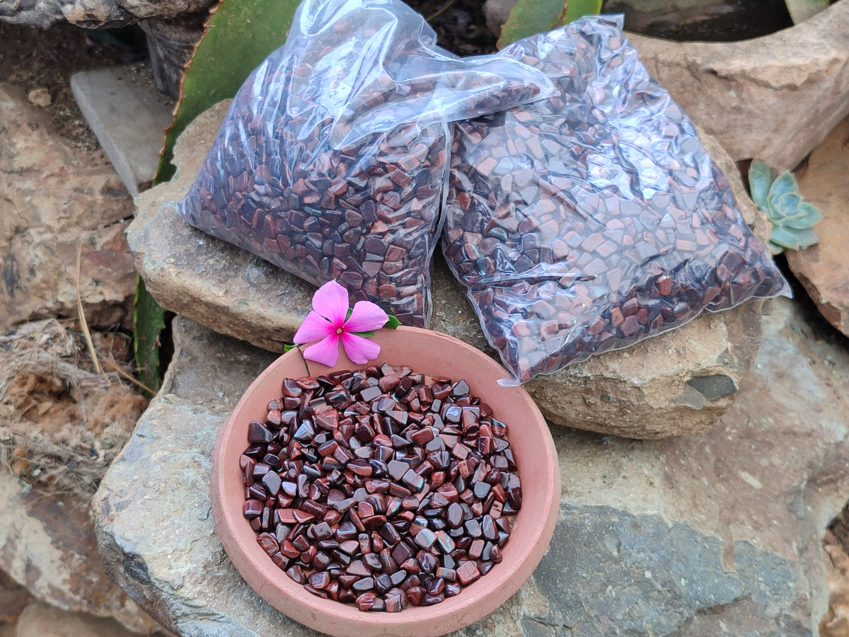Polished Red Tigers Eye Tumble Stones - sold per kg - From South Africa - Toprock Gemstones and Minerals 