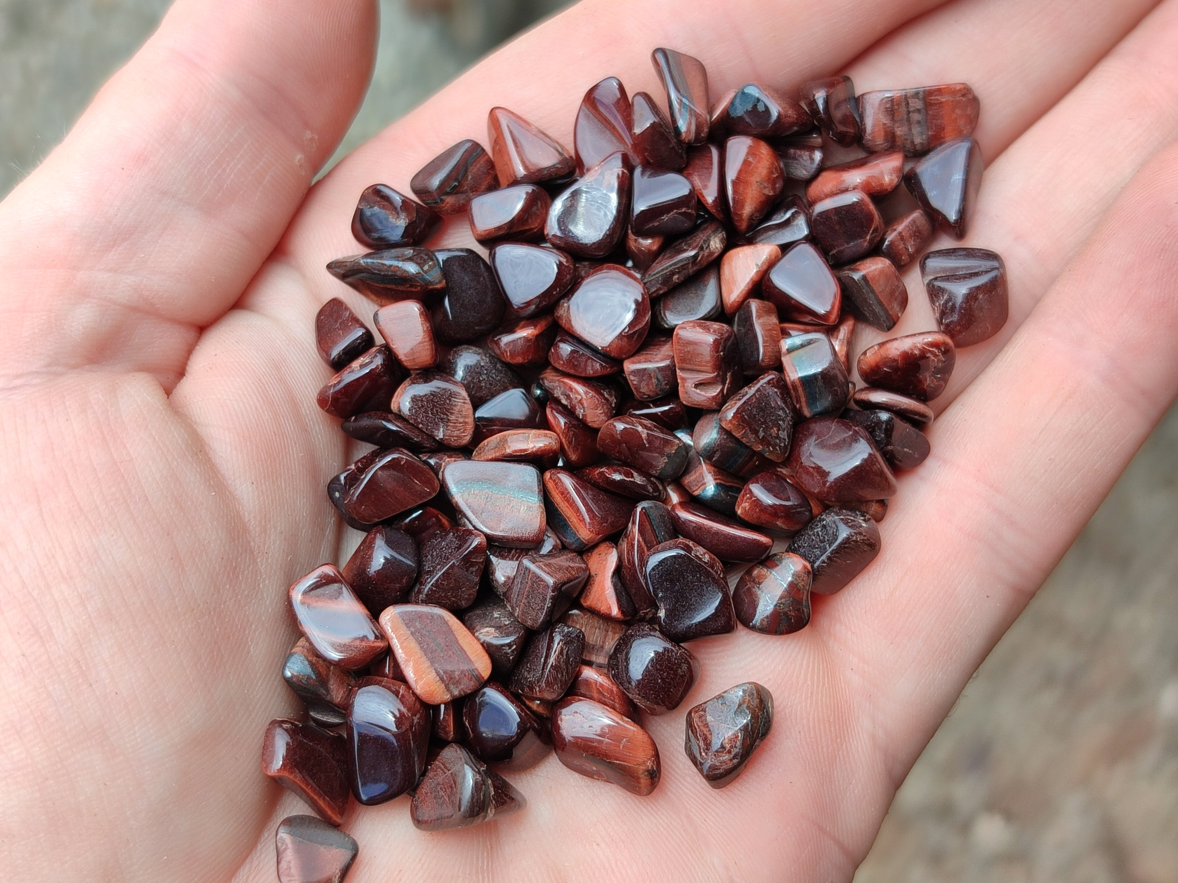 Polished Red Tigers Eye Tumble Stones - sold per kg - From South Africa - Toprock Gemstones and Minerals 