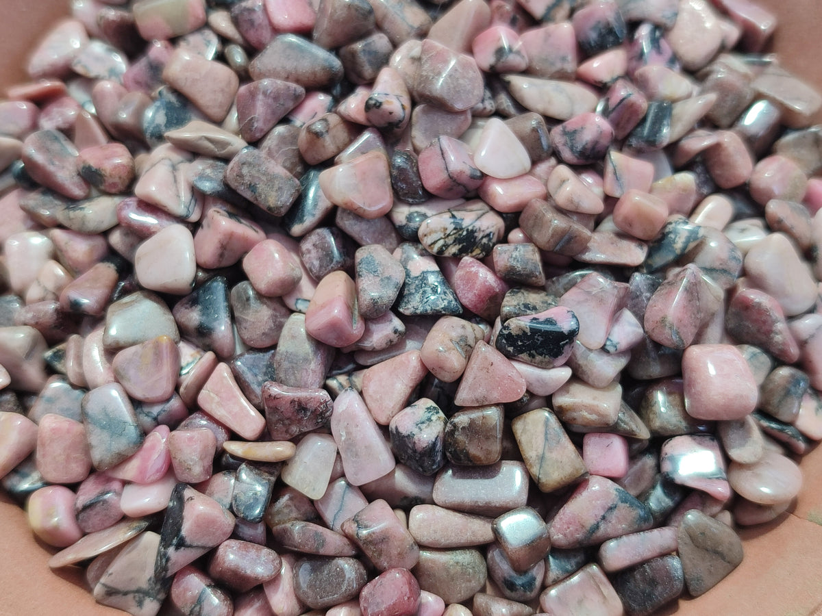 Polished Rhodonite Tumbled Stones - sold per kg - From Madagascar - Toprock Gemstones and Minerals 