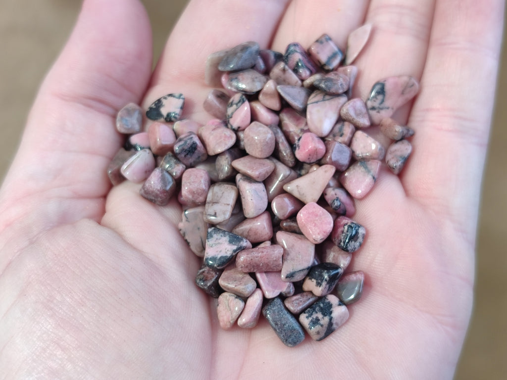 Polished Rhodonite Tumbled Stones - sold per kg - From Madagascar - Toprock Gemstones and Minerals 