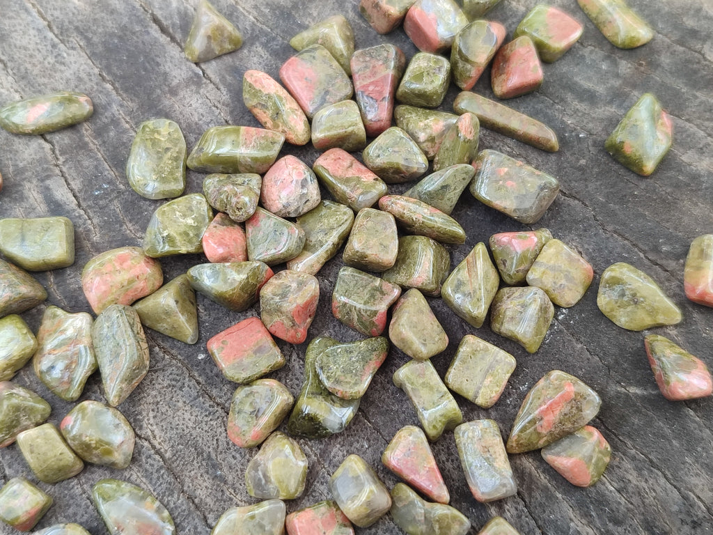 Polished Unakite Tumbled Stones - sold per kg - From South Africa - Toprock Gemstones and Minerals 