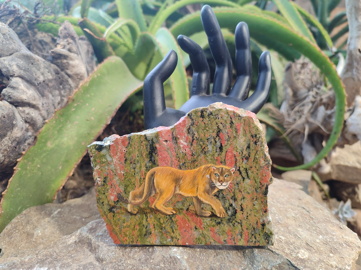 Hand Made Animal Decoupage Stone Slabs x 3 From Southern Africa - Toprock Gemstones and Minerals 
