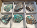Polished Shattuckite With Azurite & Chrysocolla Free Forms x 6 From Congo - Toprock Gemstones and Minerals 