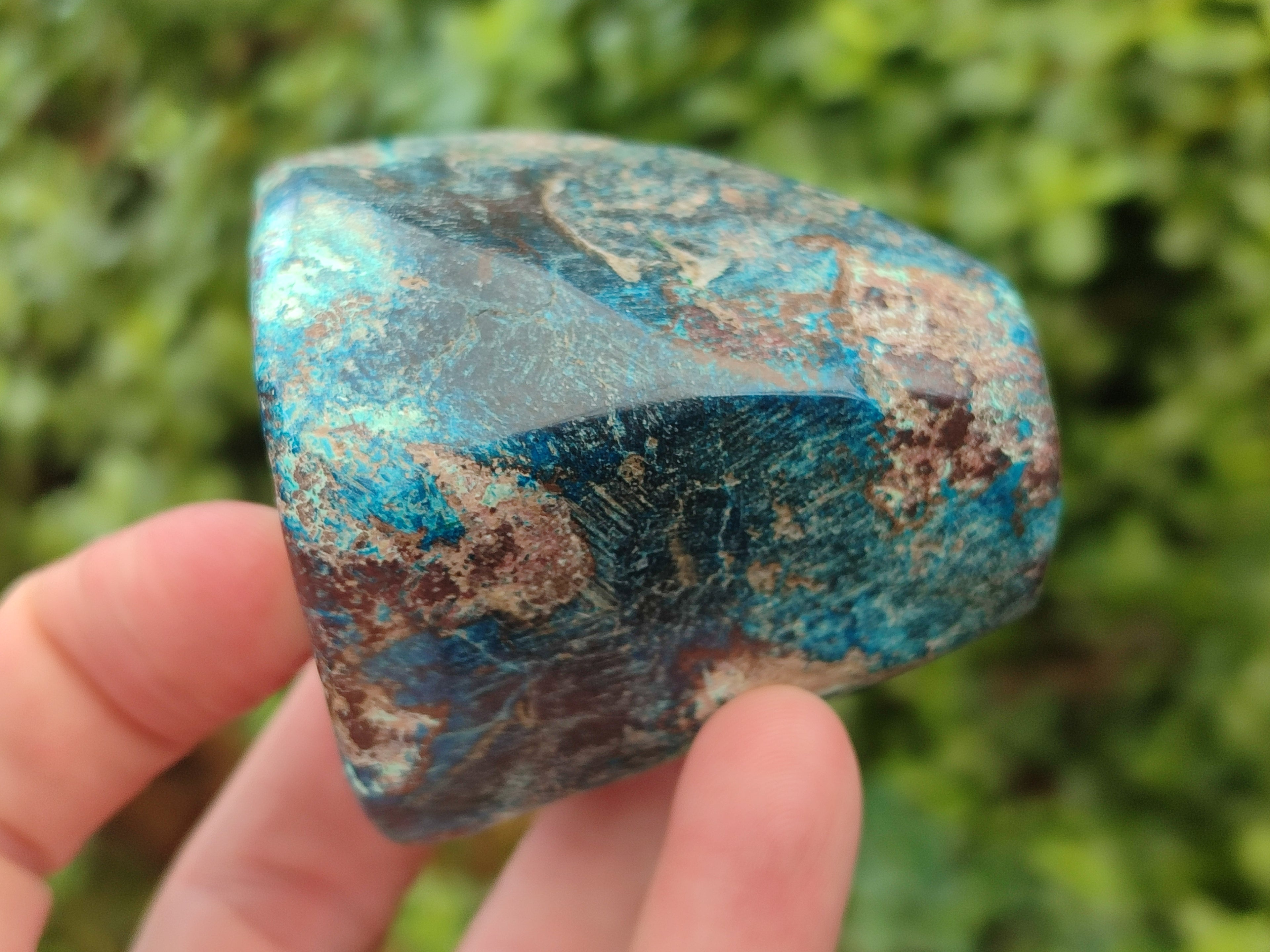 Polished Shattuckite With Azurite & Chrysocolla Free Forms x 6 From Congo - Toprock Gemstones and Minerals 