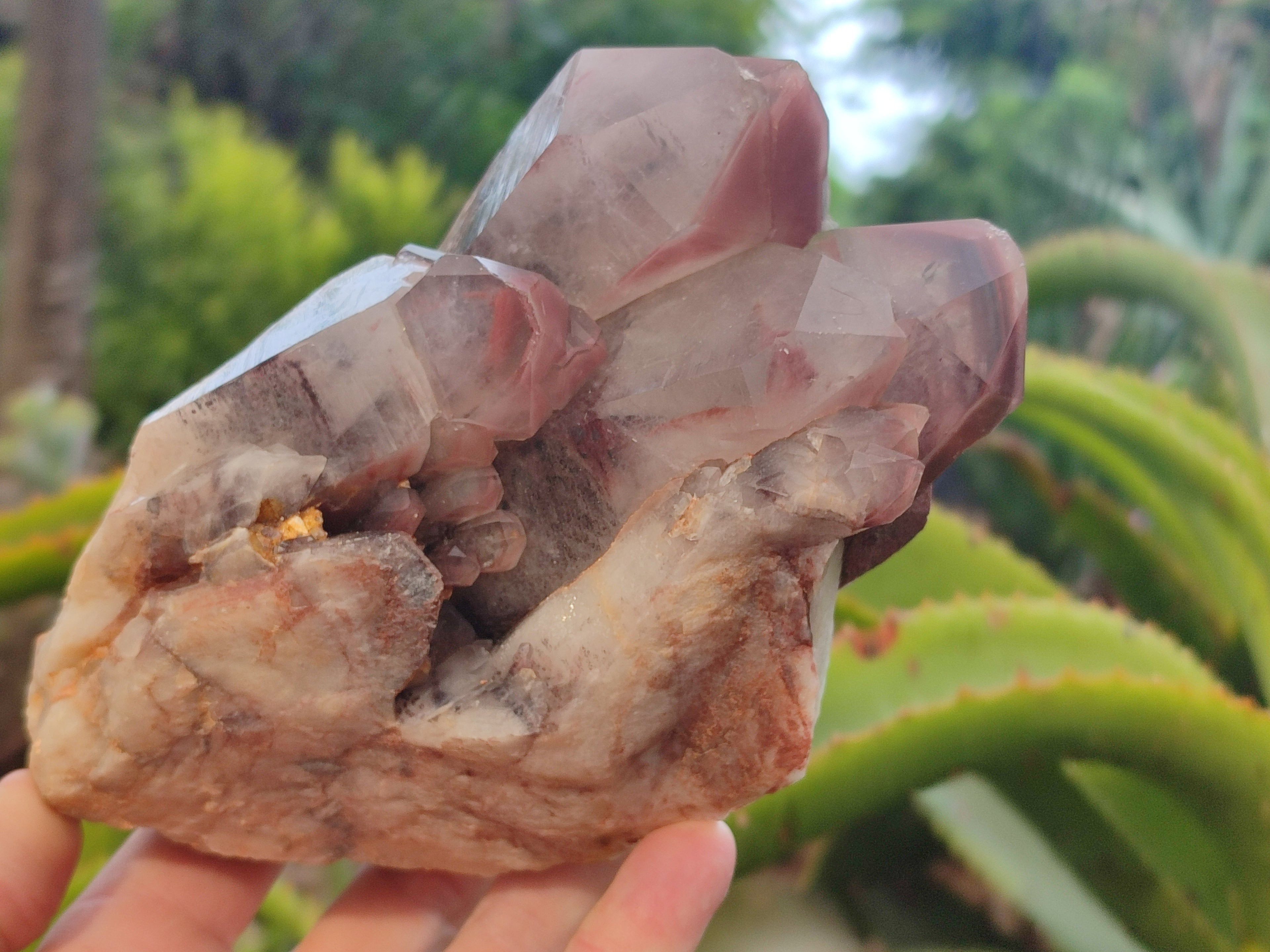 Natural Red Hematoid Quartz Clusters x 2 From Karoi, Zimbabwe - Toprock Gemstones and Minerals 