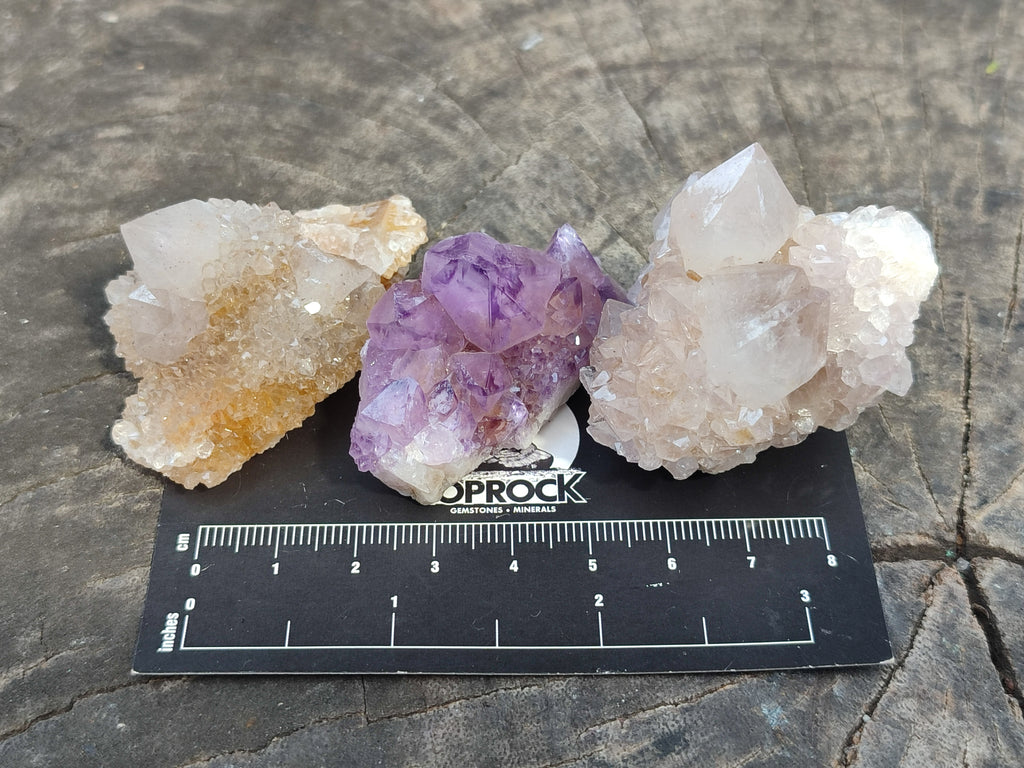 Natural Amethyst Spirit Quartz Clusters x 20 From Boekenhouthoek, South Africa - Toprock Gemstones and Minerals 