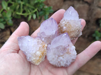 Natural Amethyst Spirit Quartz Clusters x 24 From Boekenhouthoek, South Africa