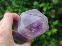 Polished Chevron Amethyst Points x 2 from Madagascar - Toprock Gemstones and Minerals 