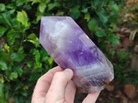 Polished Chevron Amethyst Points x 2 from Madagascar - Toprock Gemstones and Minerals 