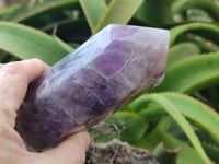 Polished Chevron Amethyst Points x 2 from Madagascar - Toprock Gemstones and Minerals 