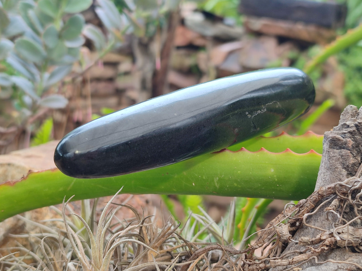 Polished Black Basalt Massage Wands x 6 From Antsirabe, Madagascar - Toprock Gemstones and Minerals 