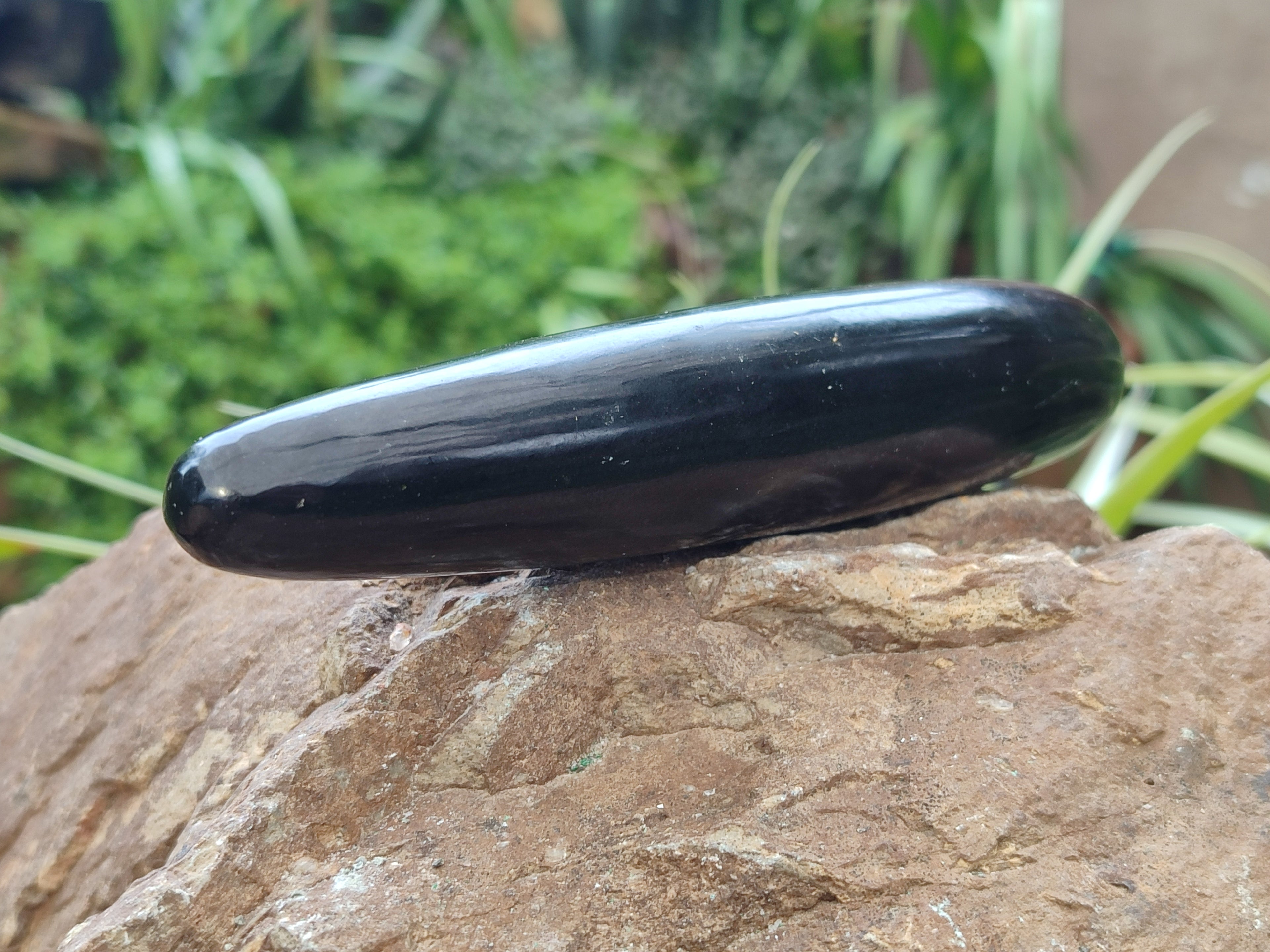 Polished Black Basalt Massage Wands x 6 From Antsirabe, Madagascar - Toprock Gemstones and Minerals 