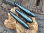 Polished Black Basalt Massage Wands x 6 From Antsirabe, Madagascar - Toprock Gemstones and Minerals 