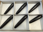Polished Black Basalt Massage Wands x 6 From Antsirabe, Madagascar - Toprock Gemstones and Minerals 