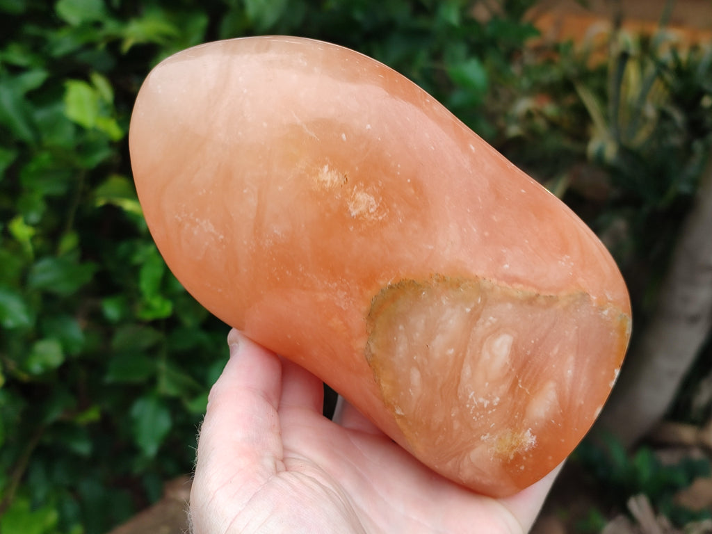 Polished Orange Twist Calcite Standing Free Form x 1 From Madagascar - Toprock Gemstones and Minerals 