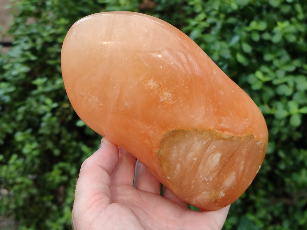 Polished Orange Twist Calcite Standing Free Form x 1 From Madagascar - Toprock Gemstones and Minerals 