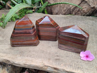 Polished Banded Tiger Iron Jasper Points x 3 From Northern Cape, South Africa - Toprock Gemstones and Minerals 