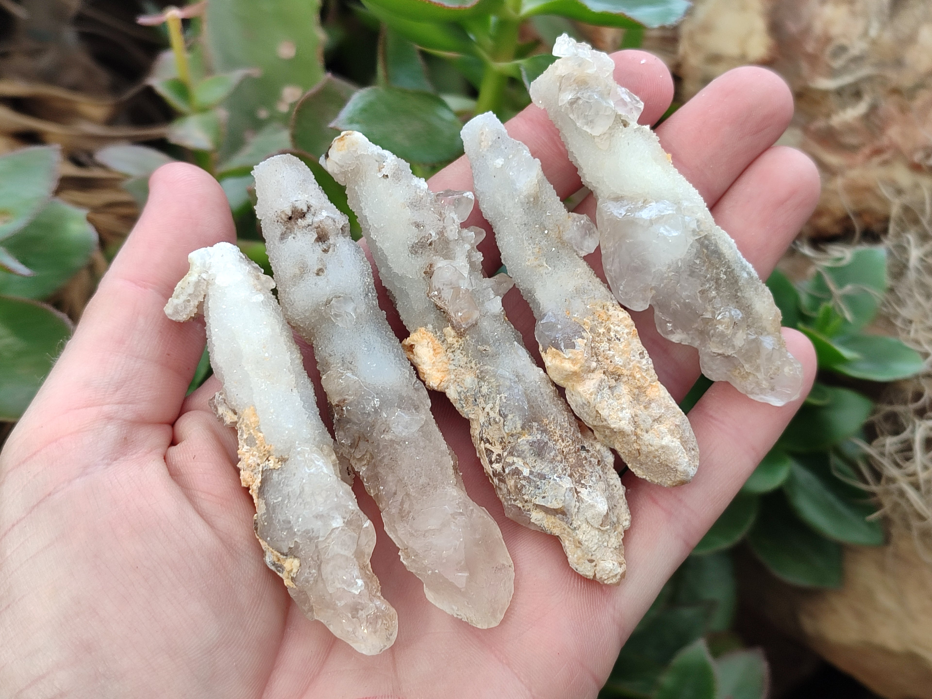Natural Drusy Quartz Coated Calcite Pseudomorph Specimens x 14 From Alberts Mountain, Lesotho - Toprock Gemstones and Minerals 