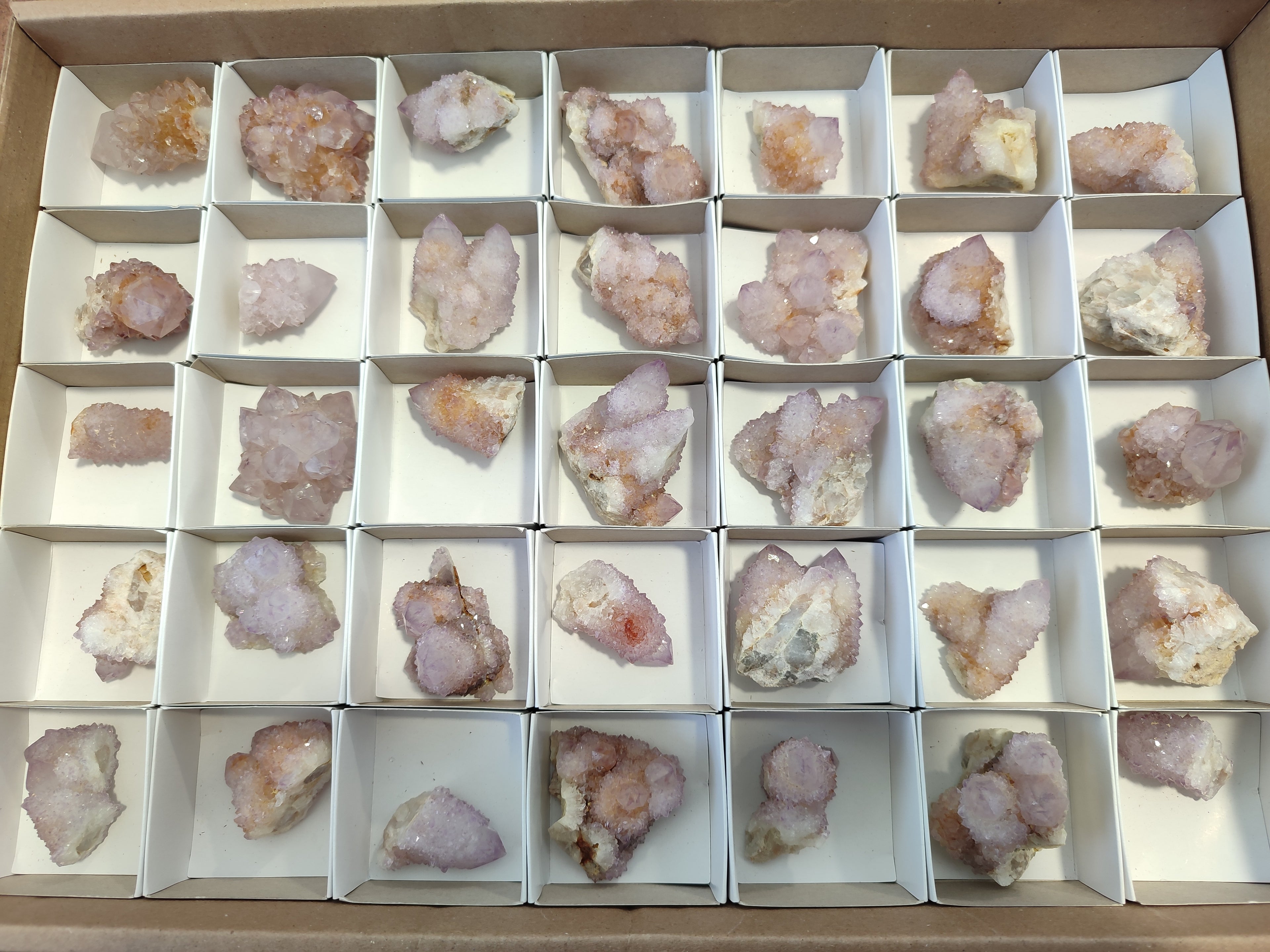 Natural Amethyst Spirit Quartz Clusters x 35 From Boekenhouthoek, South Africa - Toprock Gemstones and Minerals 