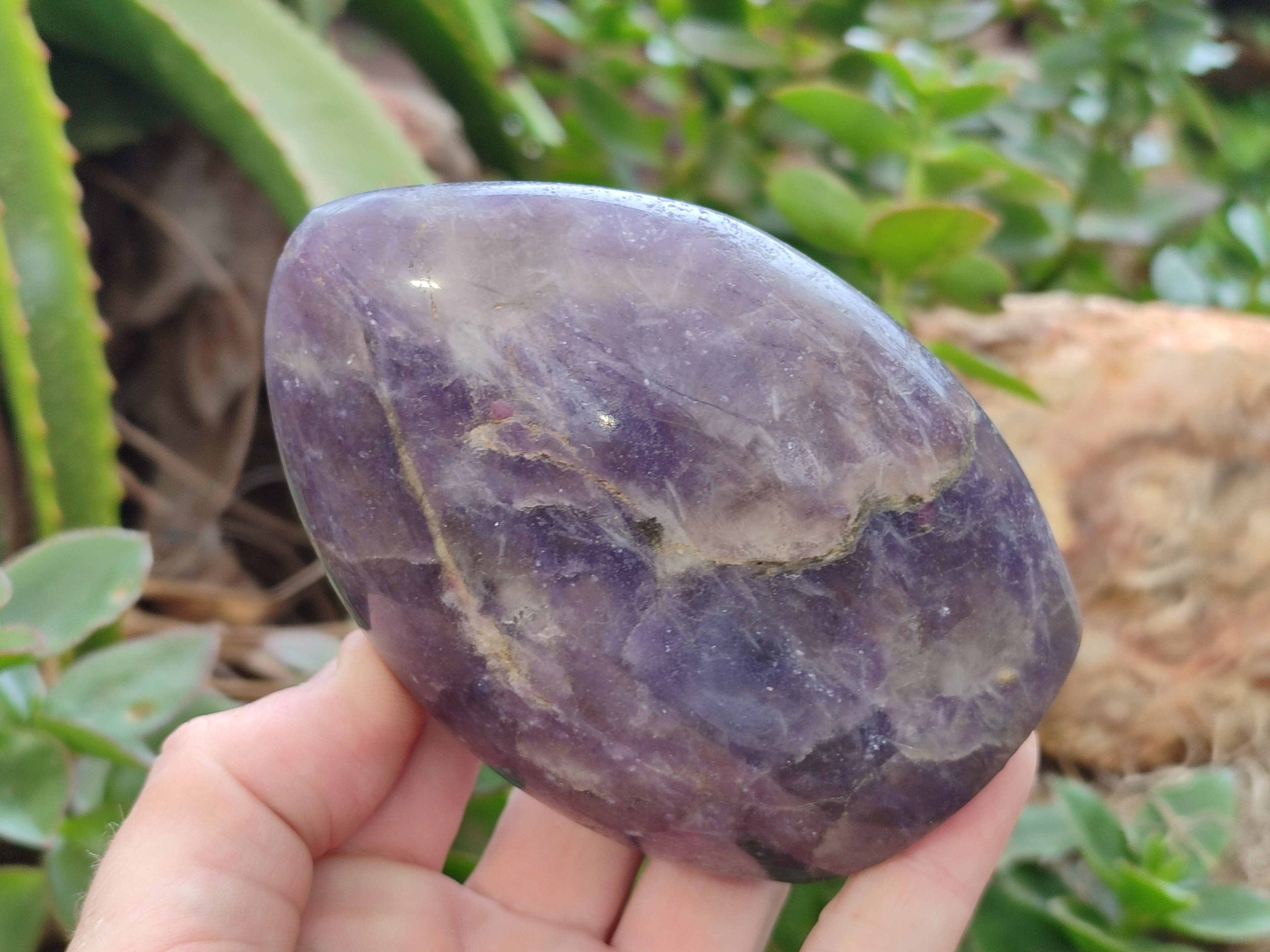 Polished Lepidolite Standing Free Forms x 3 From Madagascar - Toprock Gemstones and Minerals 