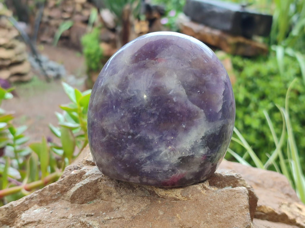 Polished Lepidolite Standing Free Forms x 3 From Madagascar - Toprock Gemstones and Minerals 