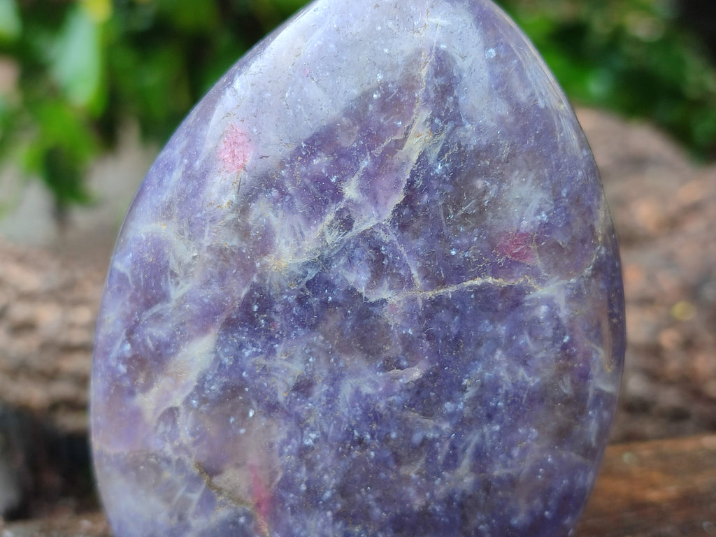 Polished Lepidolite Standing Free Forms x 3 From Madagascar - Toprock Gemstones and Minerals 