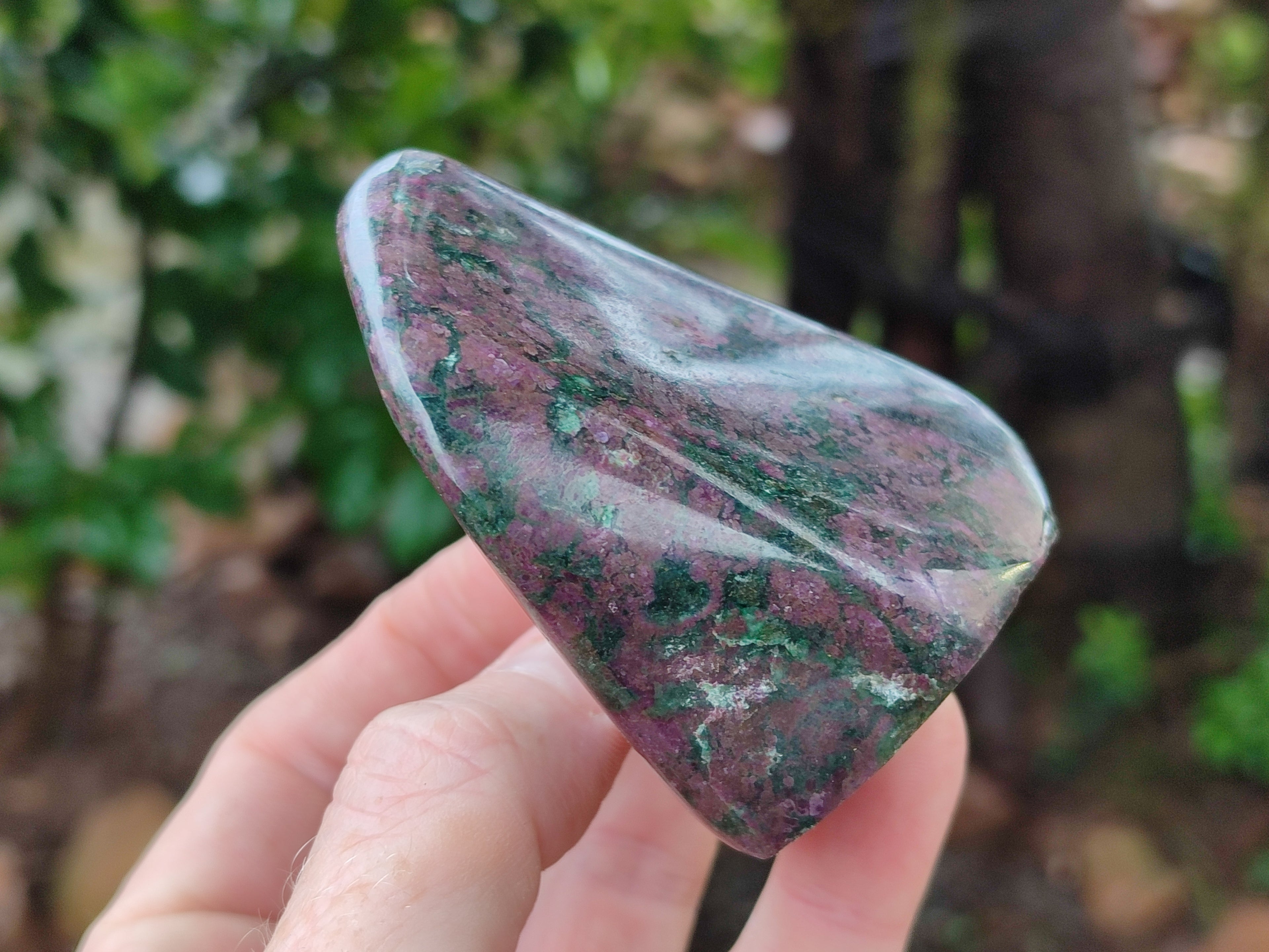 Polished Ruby Corundum In Chrome Verdite Standing Free Forms x 3 From Zimbabwe - Toprock Gemstones and Minerals 
