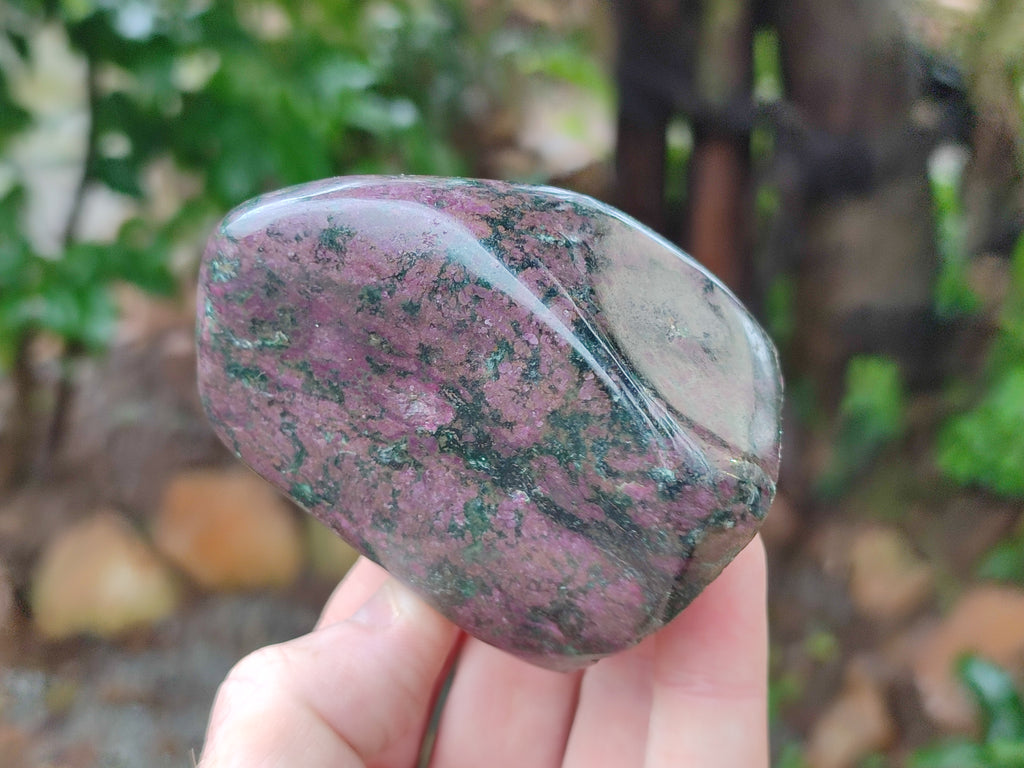 Polished Ruby Corundum In Chrome Verdite Standing Free Forms x 3 From Zimbabwe - Toprock Gemstones and Minerals 