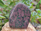 Polished Ruby Corundum In Chrome Verdite Standing Free Forms x 3 From Zimbabwe - Toprock Gemstones and Minerals 