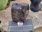Polished Ruby Corundum In Chrome Verdite Standing Free Forms x 3 From Zimbabwe - Toprock Gemstones and Minerals 