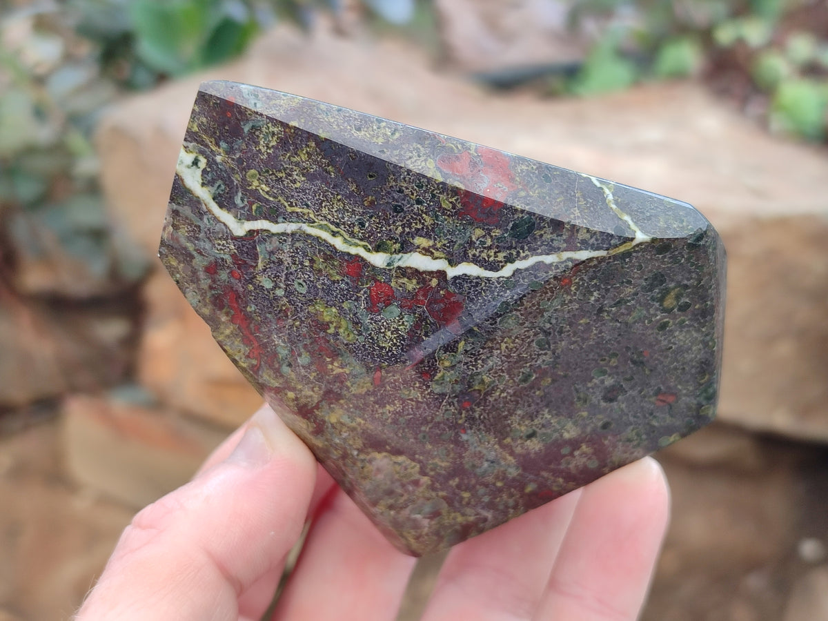 Polished Bastite Dragons Blood Stone Points x 6 From Tshipise, South Africa - Toprock Gemstones and Minerals 