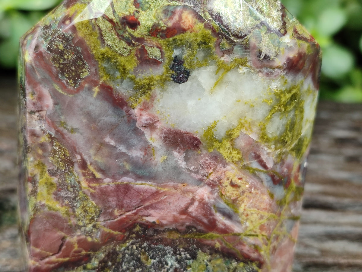 Polished Bastite Dragons Blood Stone Points x 6 From Tshipise, South Africa - Toprock Gemstones and Minerals 