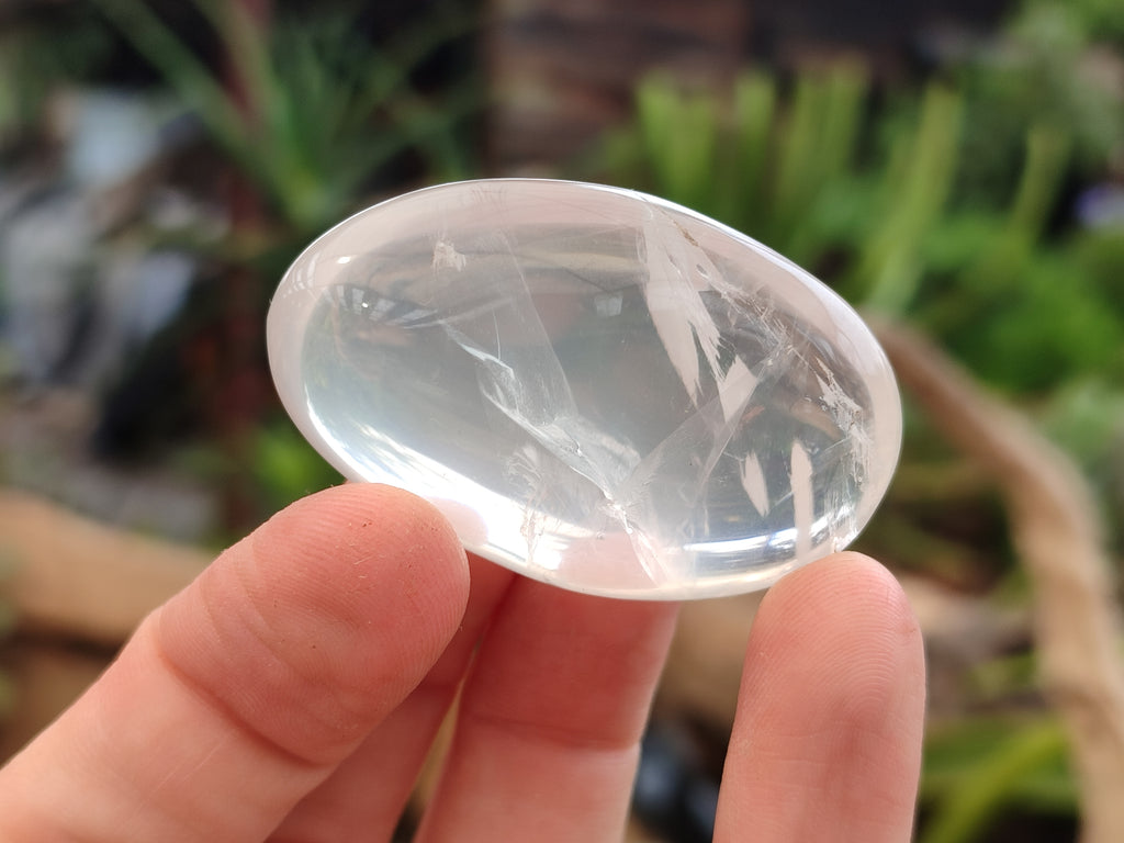 Polished Girasol Pearl Quartz Palm Stones x 23 From Ambatondrazaka, Madagascar - Toprock Gemstones and Minerals 