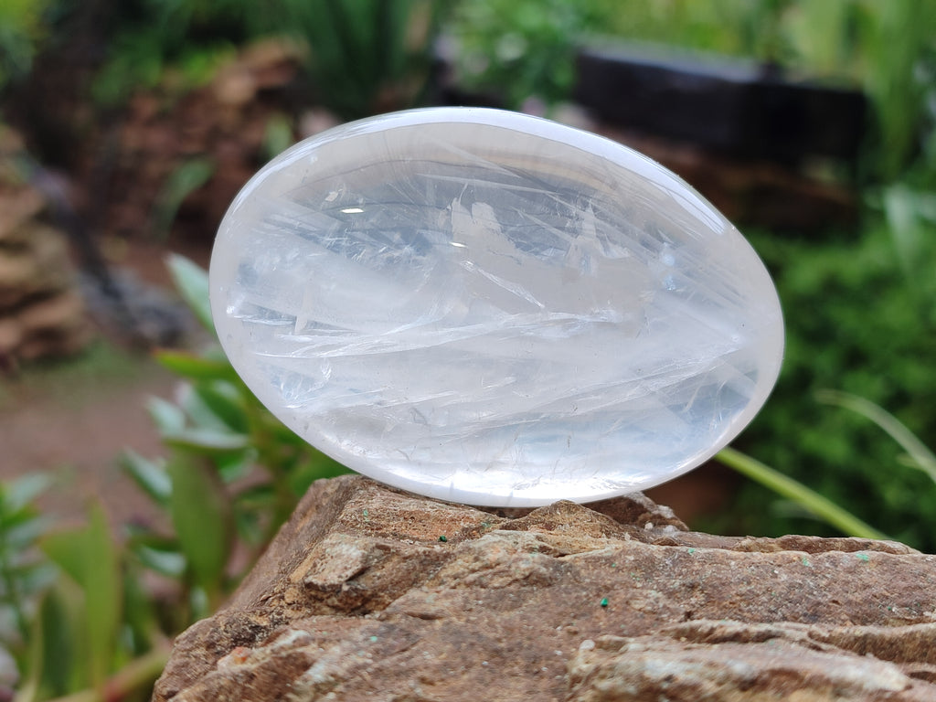 Polished Girasol Pearl Quartz Palm Stones x 23 From Ambatondrazaka, Madagascar - Toprock Gemstones and Minerals 