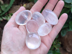 Polished Girasol Pearl Quartz Palm Stones x 23 From Ambatondrazaka, Madagascar - Toprock Gemstones and Minerals 