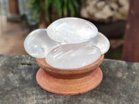 Polished Girasol Pearl Quartz Palm Stones x 23 From Ambatondrazaka, Madagascar - Toprock Gemstones and Minerals 