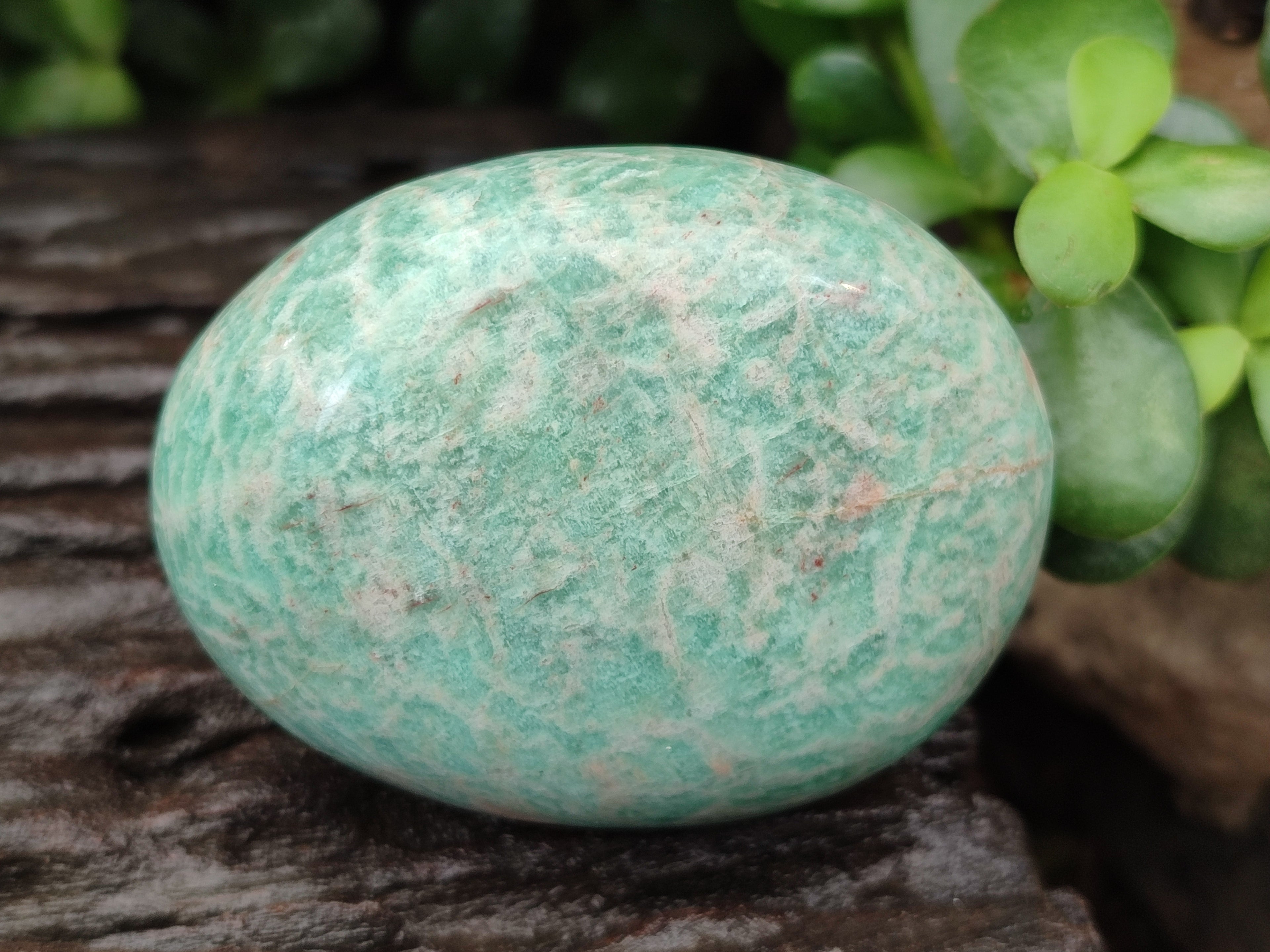 Polished Amazonite Palm Stones x 12 from Zimbabwe - Toprock Gemstones and Minerals 