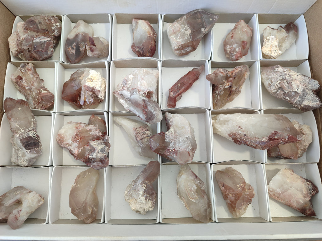 Natural Red Hematoid Quartz Clusters x 25 From Karoi, Zimbabwe - Toprock Gemstones and Minerals 