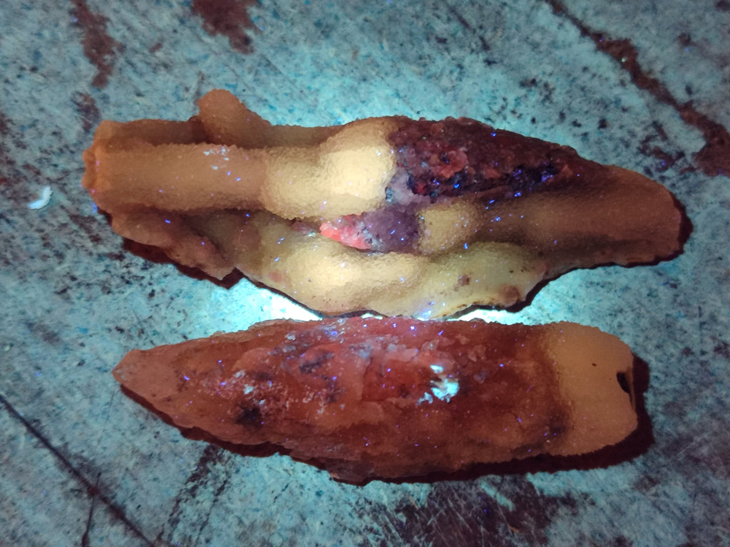 Natural Drusy Quartz Coated Calcite Pseudomorph Specimens x 20 From Alberts Mountain, Lesotho - Toprock Gemstones and Minerals 