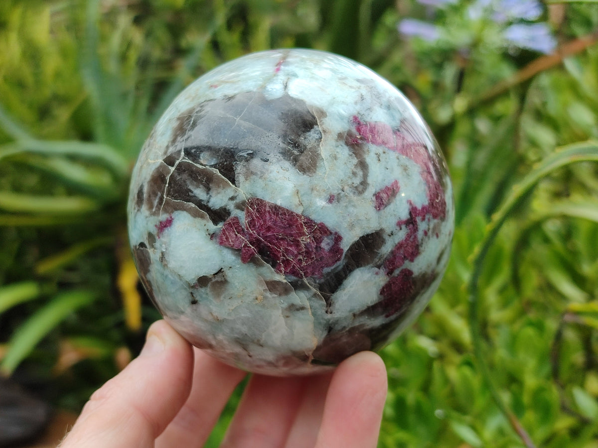 Polished Rubellite Pink Tourmaline Spheres x 2 From Ambatondrazaka, Madagascar - Toprock Gemstones and Minerals 