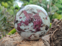 Polished Rubellite Pink Tourmaline Spheres x 2 From Ambatondrazaka, Madagascar - Toprock Gemstones and Minerals 