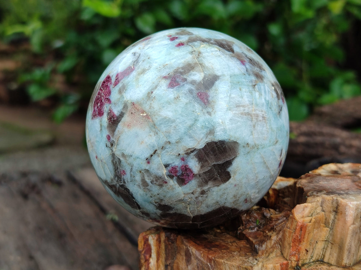Polished Rubellite Pink Tourmaline Spheres x 2 From Ambatondrazaka, Madagascar - Toprock Gemstones and Minerals 