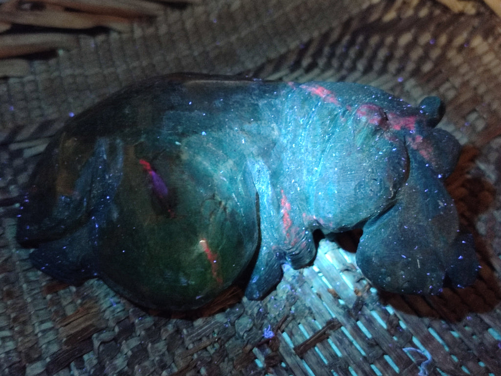 Hand Made Ruby Corundum In Chrome Verdite Carvings x 3 From Zimbabwe - Toprock Gemstones and Minerals 