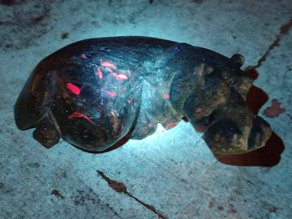 Hand Made Ruby Corundum In Chrome Verdite Carvings x 3 From Zimbabwe - Toprock Gemstones and Minerals 
