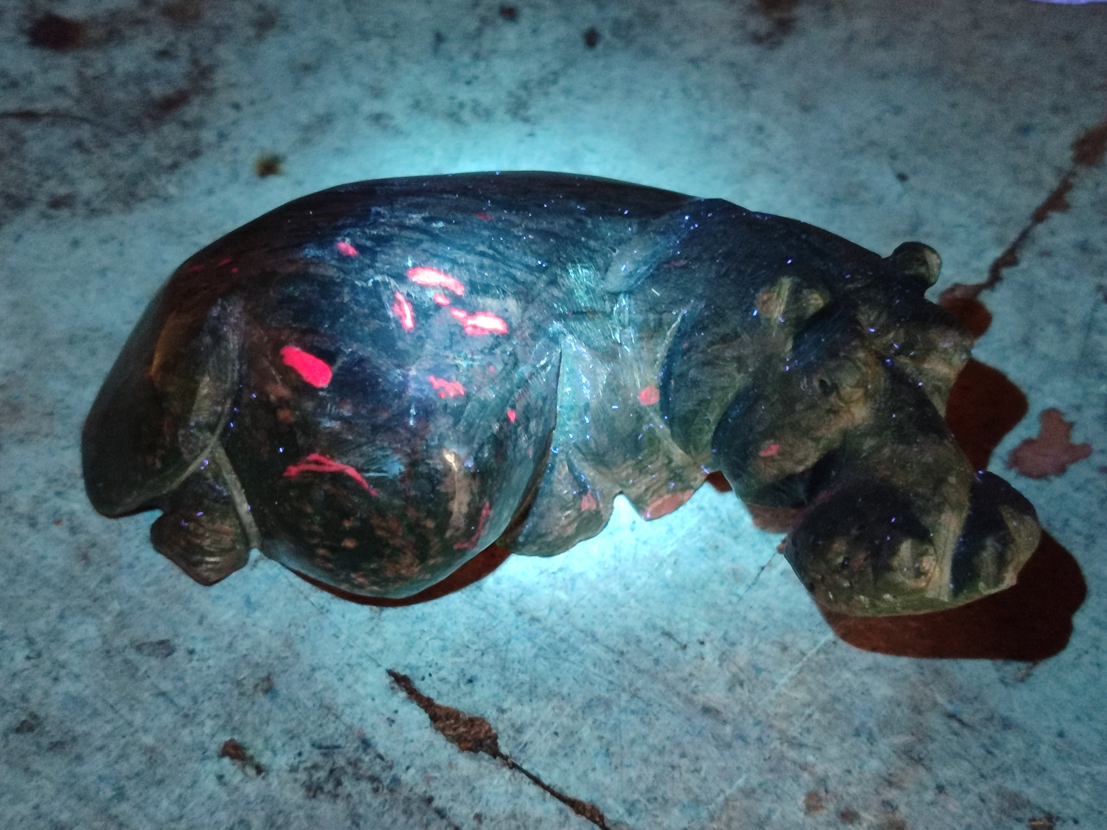 Hand Made Ruby Corundum In Chrome Verdite Carvings x 3 From Zimbabwe - Toprock Gemstones and Minerals 