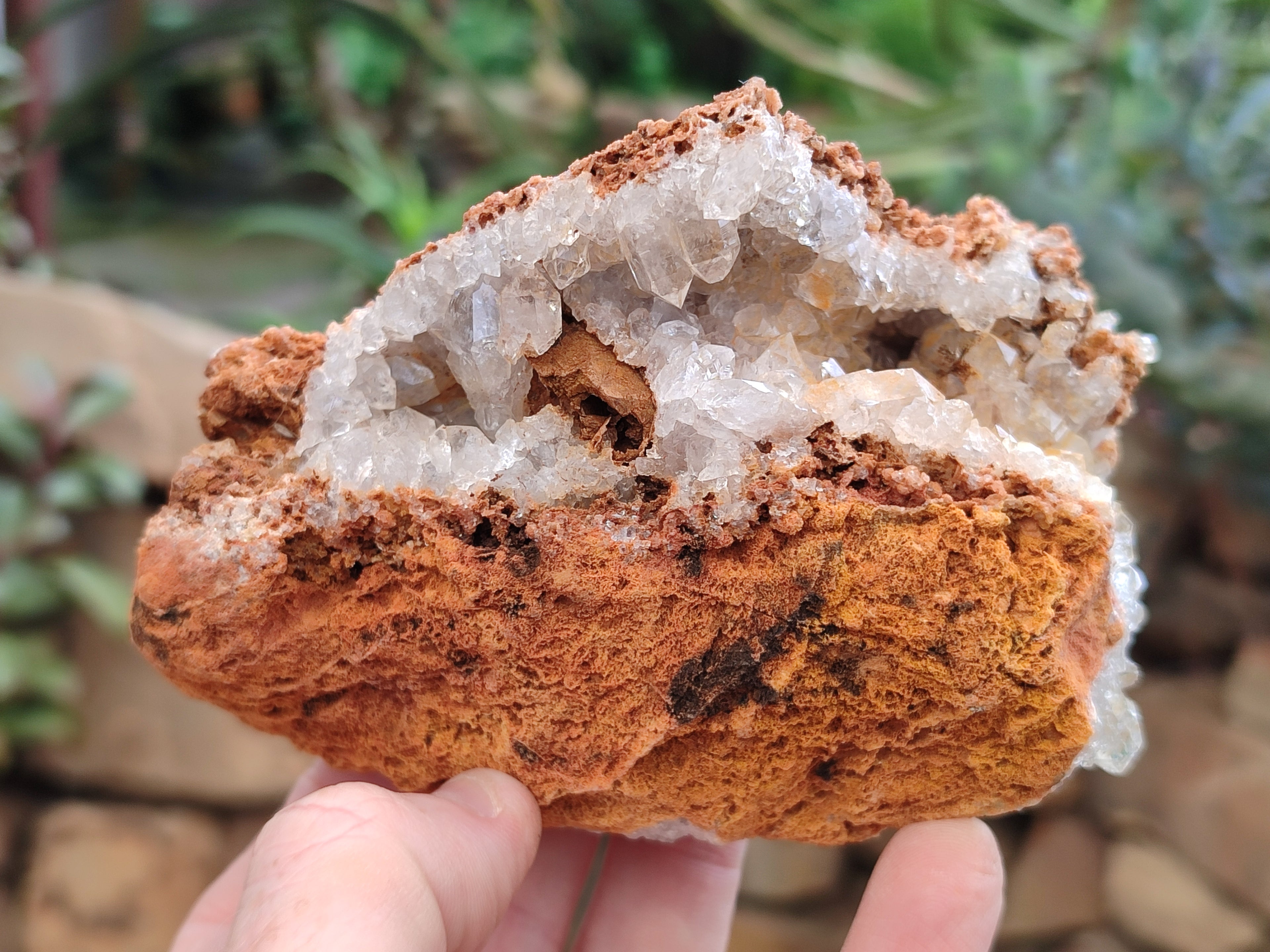 Natural Limonite Quartz Clusters x 6 From Solwezi, Zambia - Toprock Gemstones and Minerals 