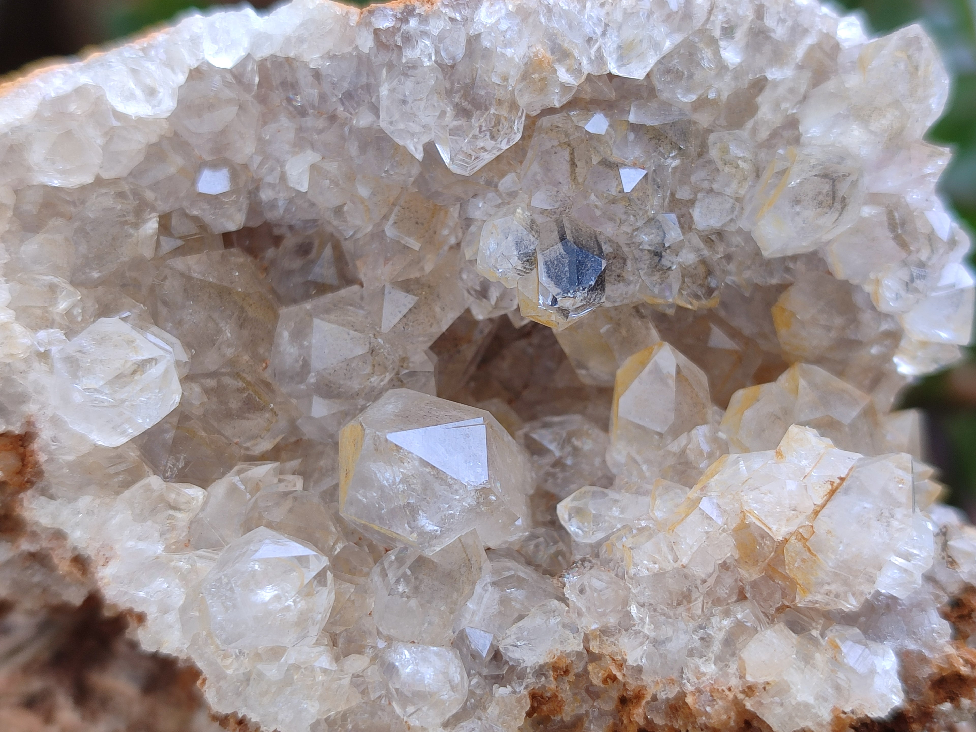 Natural Limonite Quartz Clusters x 6 From Solwezi, Zambia - Toprock Gemstones and Minerals 