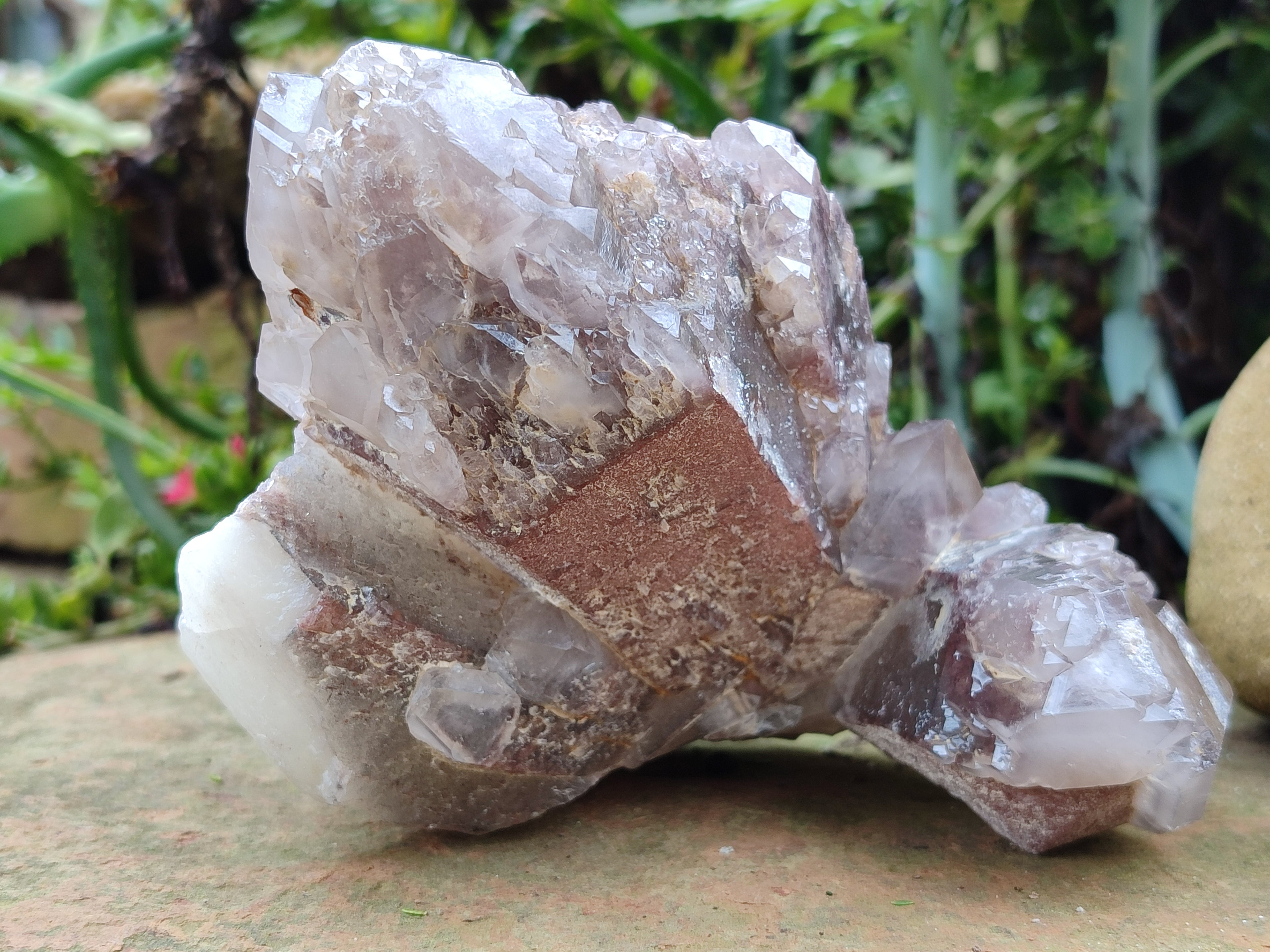 Natural Red Hematoid Quartz Clusters x 2 From Karoi, Zimbabwe - Toprock Gemstones and Minerals 