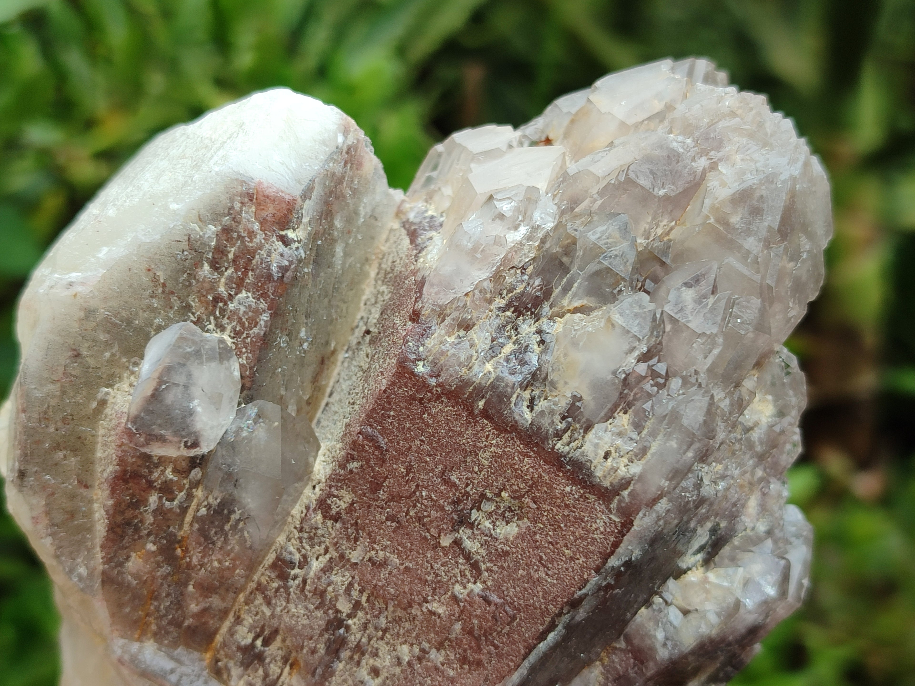 Natural Red Hematoid Quartz Clusters x 2 From Karoi, Zimbabwe - Toprock Gemstones and Minerals 