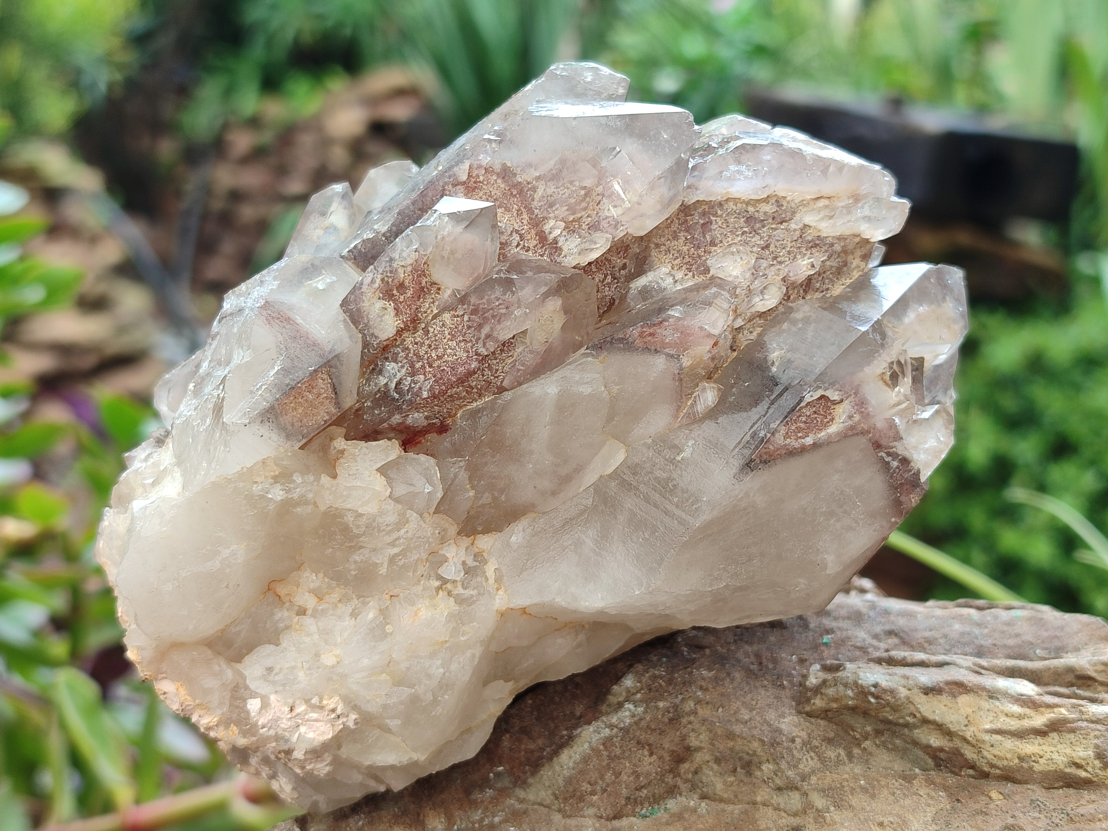Natural Red Hematoid Quartz Clusters x 2 From Karoi, Zimbabwe - Toprock Gemstones and Minerals 